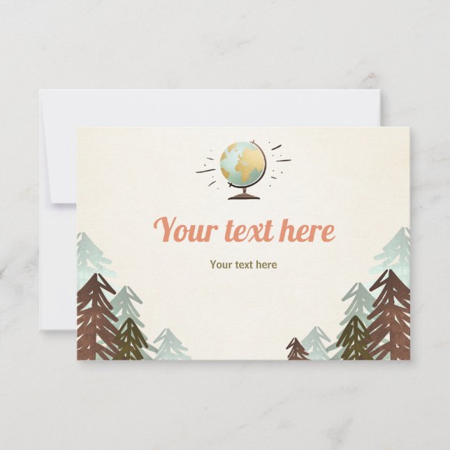 Aventure attend la carte d'insertion RSVP Carte de (Devant)