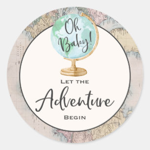 Aventure Commence à Favoriser Sticker étiquette