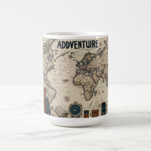 Aventure : Conception minimaliste de Mug inspirée 