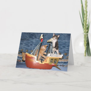 Aventure d'anniversaire - Chat / Kitten Carte d'an