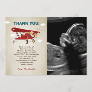 Aventure de carte de remerciements de baby shower