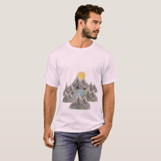 Aventure de Montagne – T-Shirt Nature à l'Aquarell