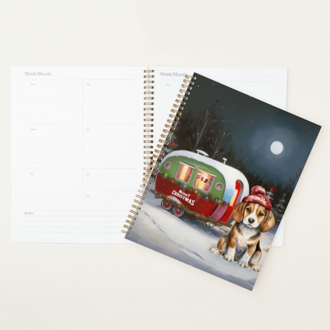 Aventure de Noël de la Caravane Beagle d'Hiver (Devant avec enveloppe)