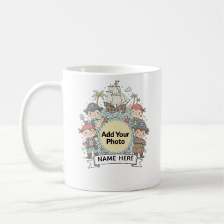 Aventure de pirate mignonne Mug Photo personnalisé