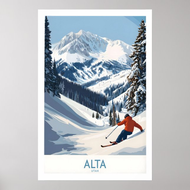 Aventure de ski à Alta Utah - Impression de Wasatc (Devant)