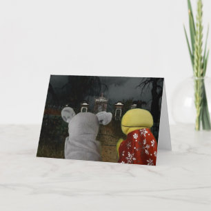 Aventure d'Halloween. Carte de vœux