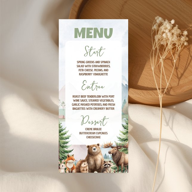 Aventure en forêt et bois vous attend Menu 4x9 (Créateur téléchargé)