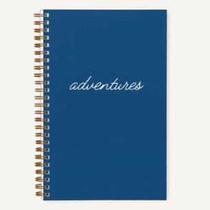 "Aventures" Blue Travel Journal