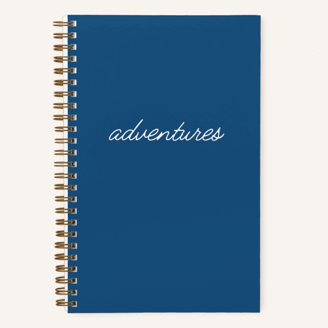 "Aventures" Blue Travel Journal (Recto)