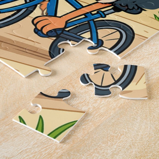 Aventures de Nae Nae et Lulu - Puzzle de vélo (Côté)