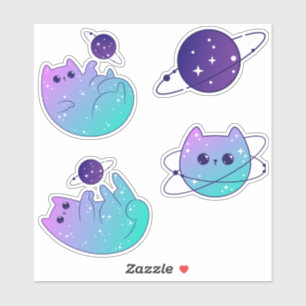 Aventures Galactiques Feline - Sticker Space Cat P