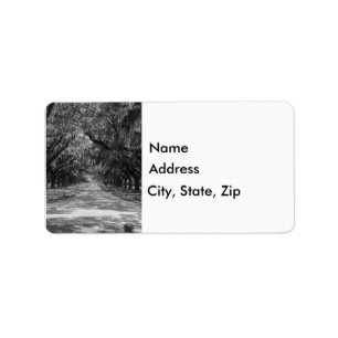Avenue Des Étiquettes de adresse En Niveaux De Gri