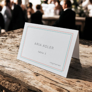AVERA Corail moderne et Mariage Turquoise Cartes d