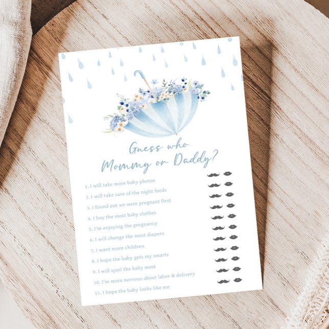 Averse d'avril apporte des fleurs de mai Jeux de d (April Shower Bring May Flowers Baby Shower Game)