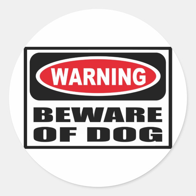 Avertissement ATTENTION DE CHIEN Sticker (Devant)