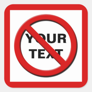 Avertissement Aucun symbole Grand Sticker Personna