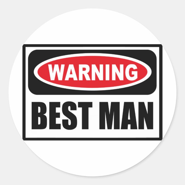 Avertissement BEST MAN Sticker (Devant)
