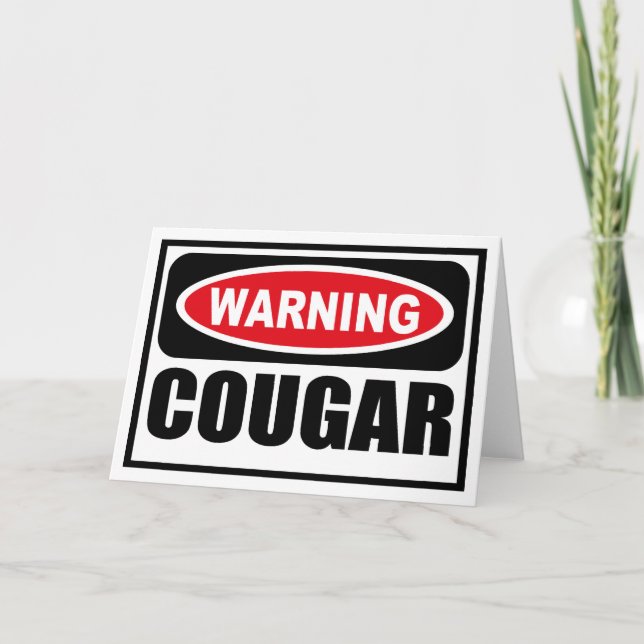 Avertissement Carte de voeux COUGAR (Devant)
