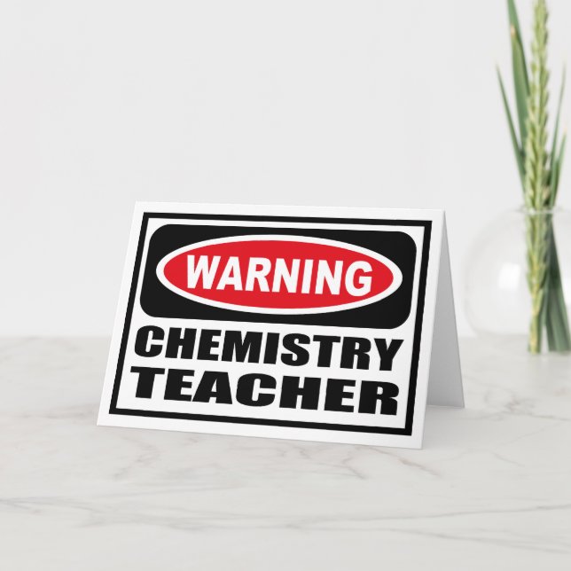 Avertissement Carte de voeux ENSEIGNANT CHIMIE (Devant)