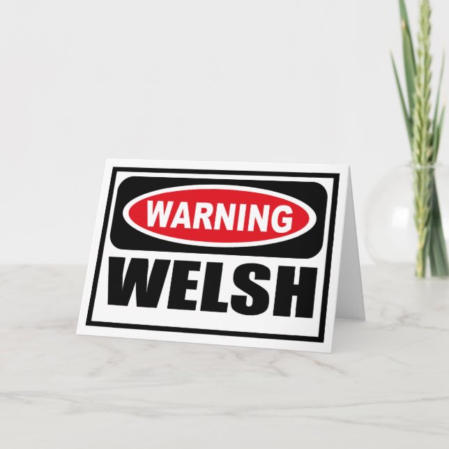 Avertissement Carte de voeux WELSH (Devant)