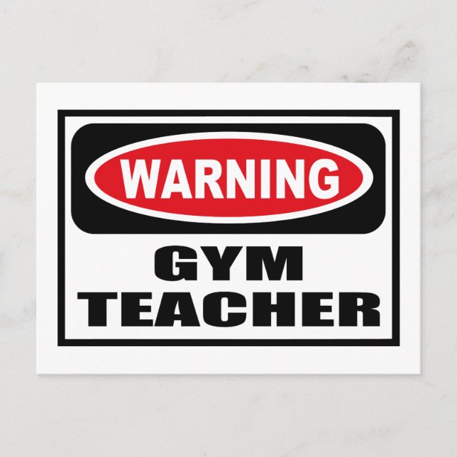 Avertissement Carte postale ENSEIGNANT GYM (Devant)