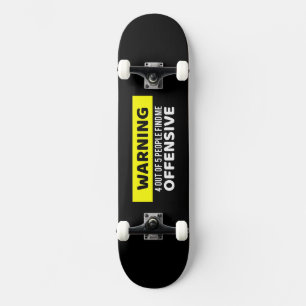 Avertissement Conception Offensive de skateboard