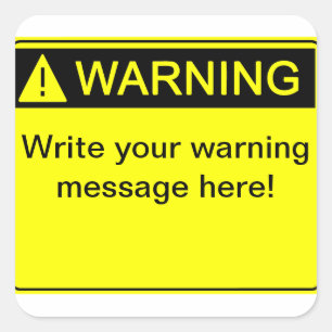 Avertissement ! - Créez votre étiquette de mise 