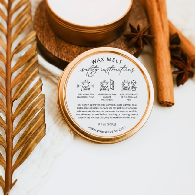 Avertissement de la cire Étiquette Wax Warmer Care (Créateur téléchargé)