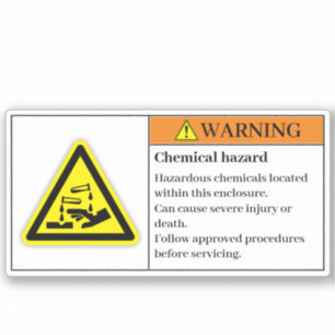 Avertissement Étiquette de danger chimique