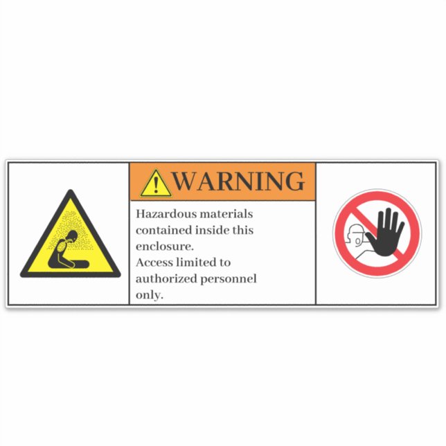 Avertissement Étiquette des matières dangereuses (Devant)