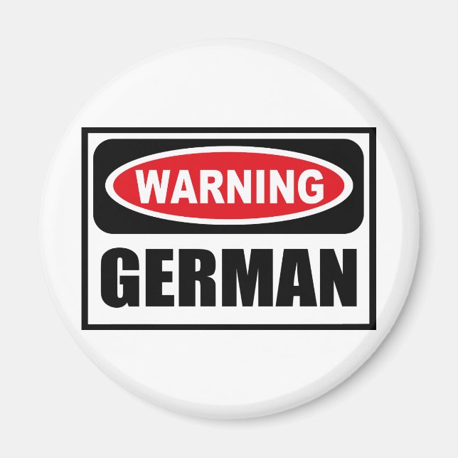 Avertissement GERMAN Magnet (Devant)