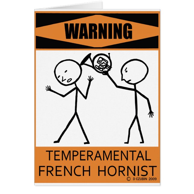 Avertissement Horniste Français Tempéramique (Devant)