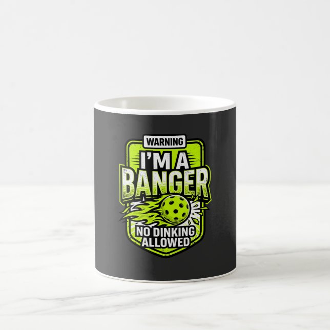 Avertissement Je Suis Un Bang Funny Pickleball Mug (Centre)