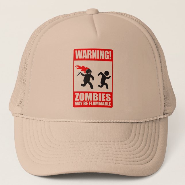 Avertissement ! Les zombis peuvent être casquette (Devant)