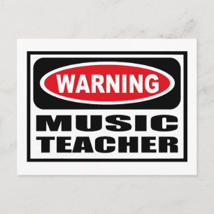 Avertissement MUSIC TEACHER Carte postale