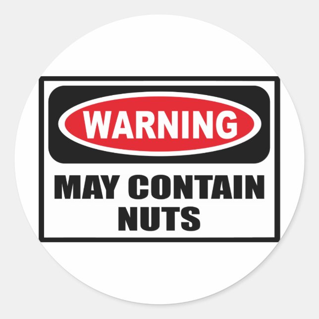 Avertissement PEUT CONTENIR UN Sticker NUTS (Devant)