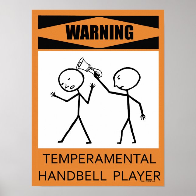 Avertissement Poster du lecteur de sonnette tempor (Devant)
