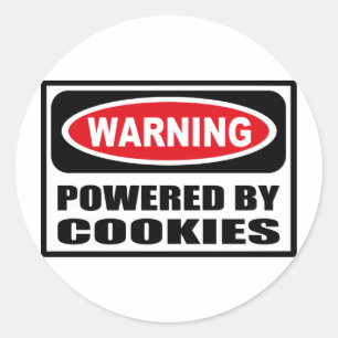 Avertissement POWERED BY COOKIES Sticker