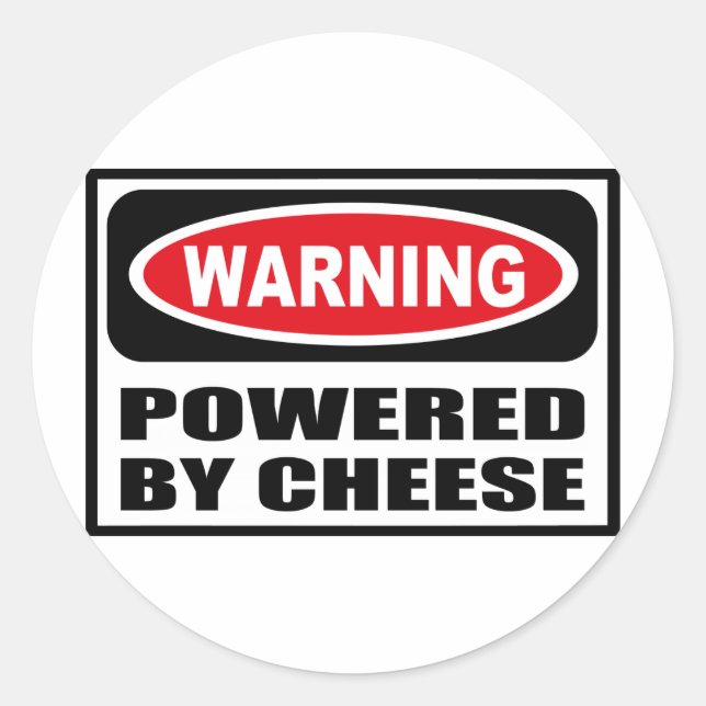 Avertissement POWEREE BY CHEESE Sticker (Devant)