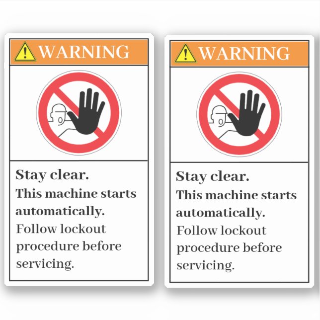 Avertissement Restez clair Étiquette (Devant)