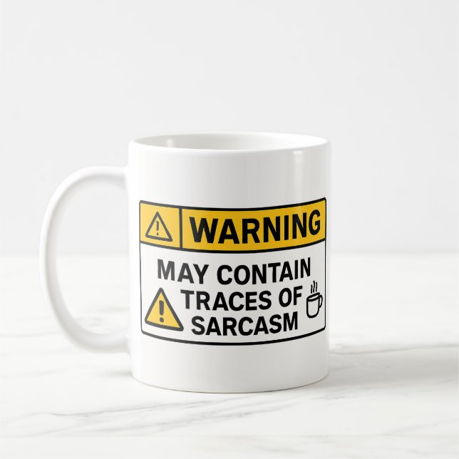 Avertissement : Sarcasme à l'intérieur – Mug de bu (Gauche)