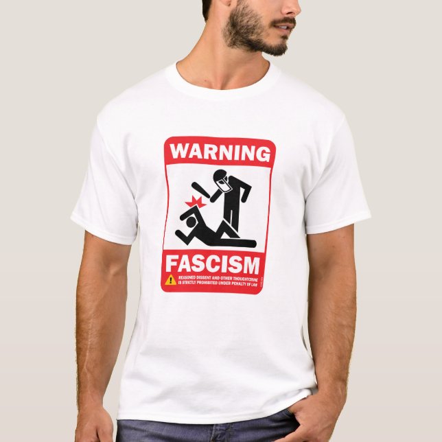 Avertissement ! T-shirt de Facism (Devant)
