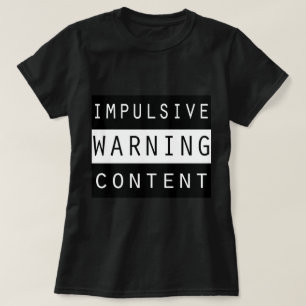 AVERTISSEMENT ! T-shirt noir féminin impopulaire