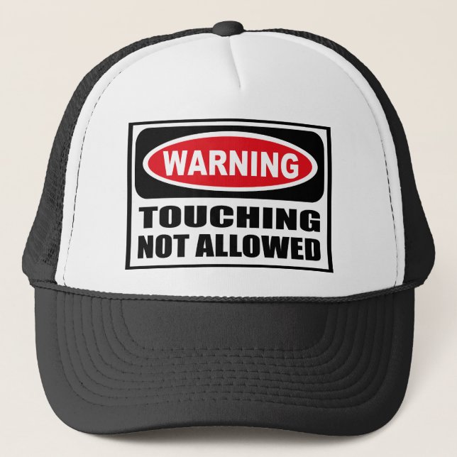 Avertissement TOUCHANT le casquette NON PERMIS (Devant)