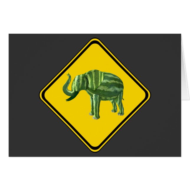 Avertissement : Watermelon Elephant Crossing ! (Devant horizontal)