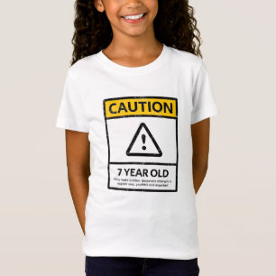 AVERTISSEZ T-shirt de 7 le 7ème d'anniversaire
