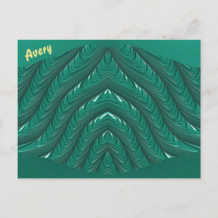 AVERY ~ Cartes postales brillantes 3D Green Zany