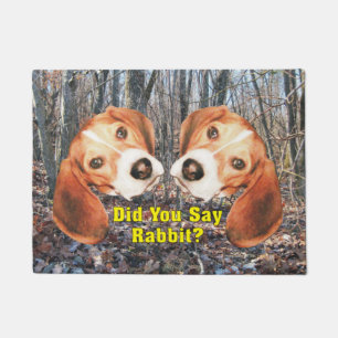 Avez-vous dit le lapin ? Tapis de porte de beagle