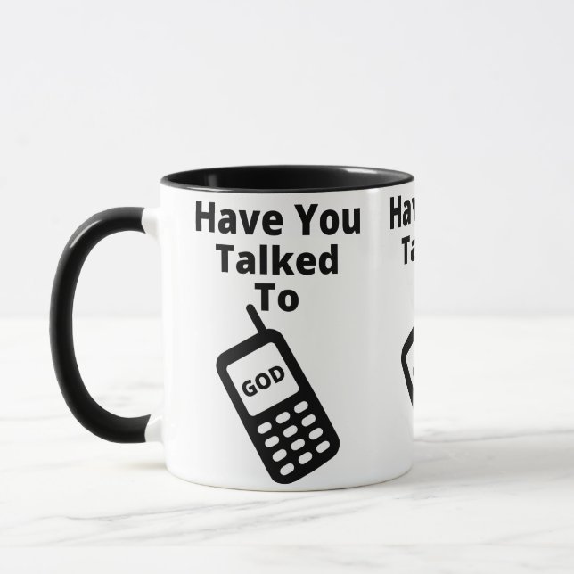 Avez-Vous Parlé À Dieu Mug À Deux Tons (Gauche)