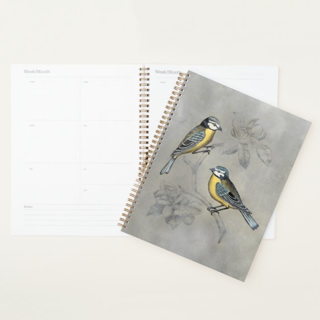 Aviaire argenté | Couple d'oiseaux (Devant avec enveloppe)
